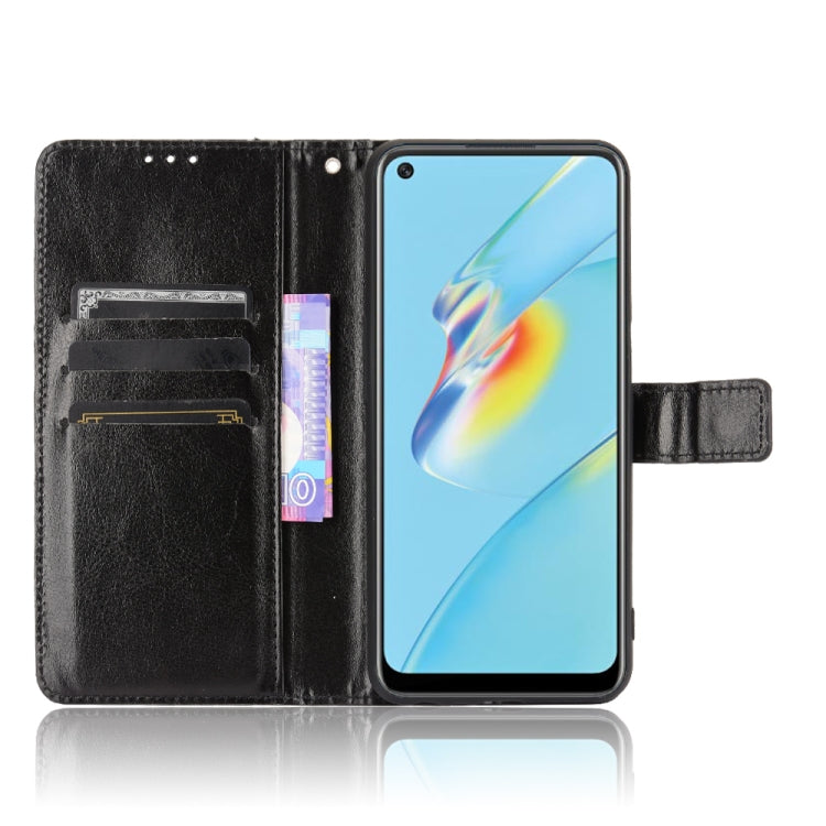 For OPPO A54 4G Retro Crazy Horse Texture Horizontal Flip Leather Case with Holder & Card Slots & Lanyard