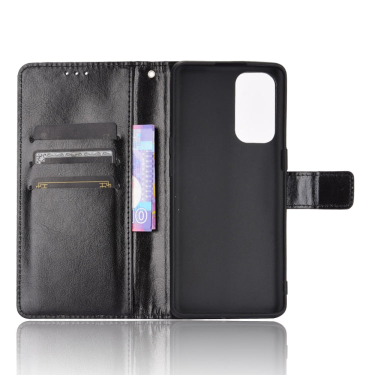 For OPPO Find X3 Lite / Reno5 5G Retro Crazy Horse Texture Horizontal Flip Leather Case with Holder & Card Slots & Lanyard