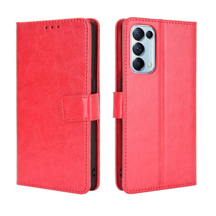 For OPPO Find X3 Lite / Reno5 5G Retro Crazy Horse Texture Horizontal Flip Leather Case with Holder & Card Slots & Lanyard