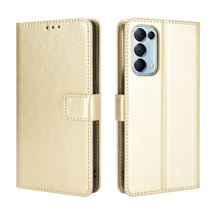 For OPPO Find X3 Lite / Reno5 5G Retro Crazy Horse Texture Horizontal Flip Leather Case with Holder & Card Slots & Lanyard