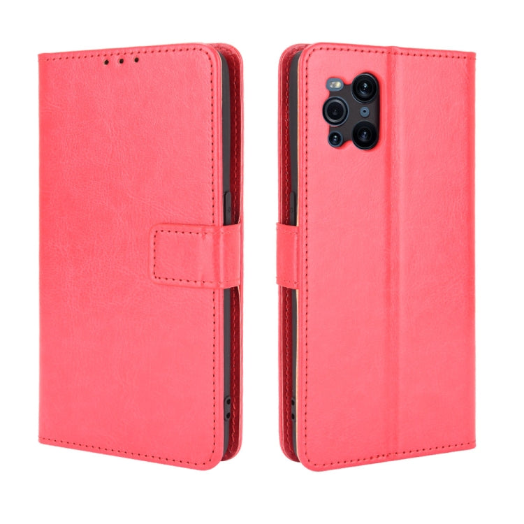 For OPPO Find X3 / Find X3 Pro Retro Crazy Horse Texture Horizontal Flip Leather Case with Holder & Card Slots & Lanyard