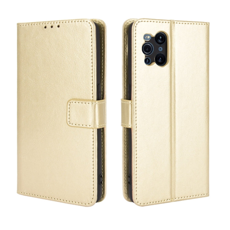For OPPO Find X3 / Find X3 Pro Retro Crazy Horse Texture Horizontal Flip Leather Case with Holder & Card Slots & Lanyard
