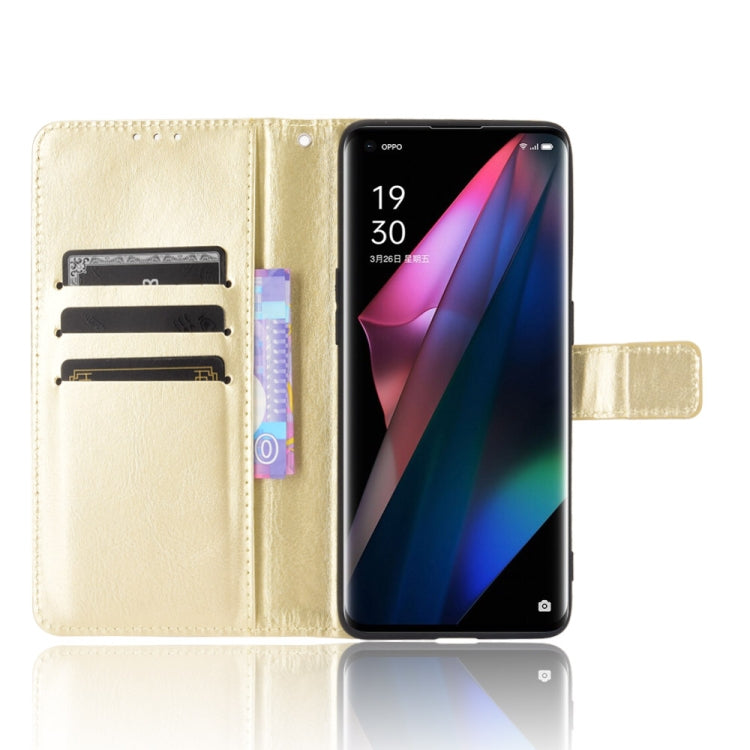 For OPPO Find X3 / Find X3 Pro Retro Crazy Horse Texture Horizontal Flip Leather Case with Holder & Card Slots & Lanyard