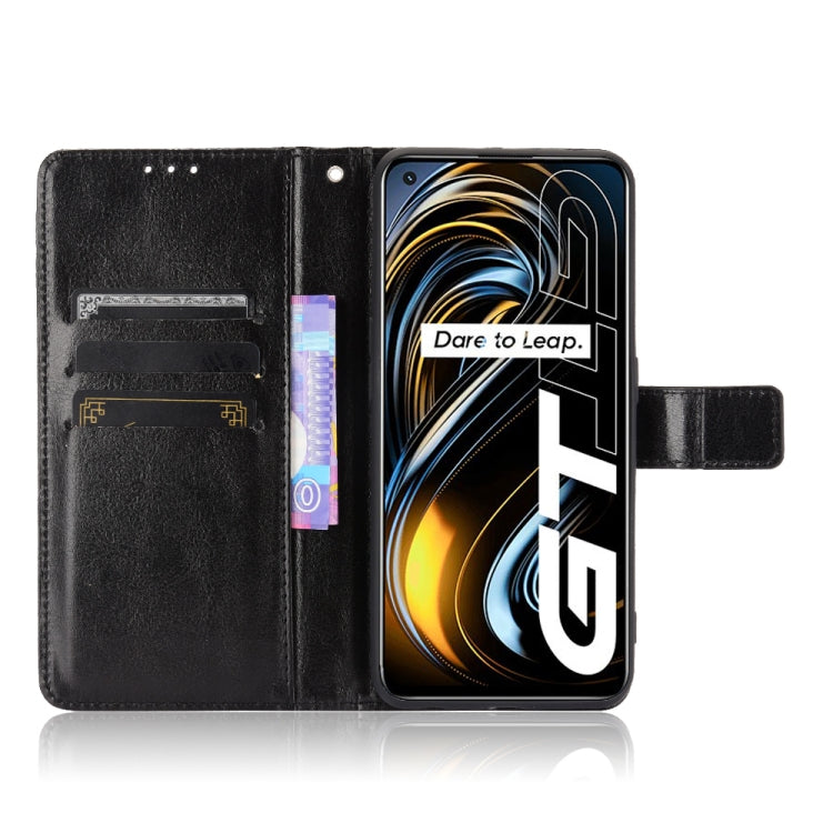 For OPPO Realme GT 5G Retro Crazy Horse Texture Horizontal Flip Leather Case with Holder & Card Slots & Lanyard