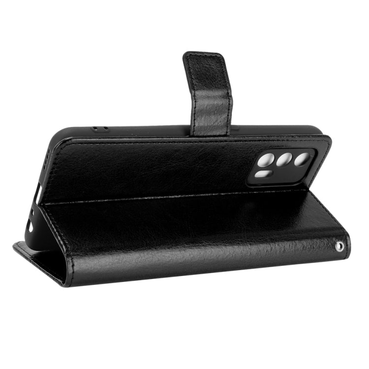 For OPPO Realme GT 5G Retro Crazy Horse Texture Horizontal Flip Leather Case with Holder & Card Slots & Lanyard