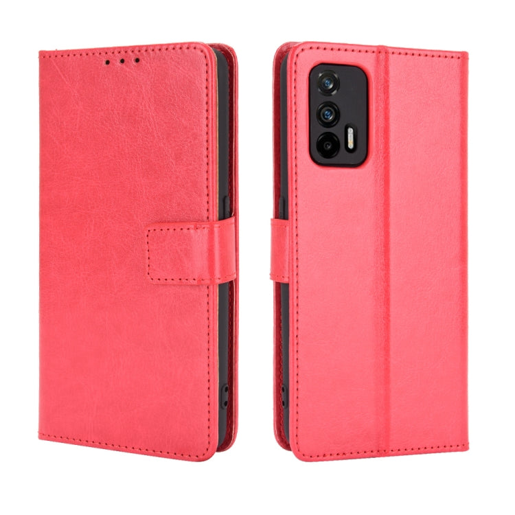 For OPPO Realme GT 5G Retro Crazy Horse Texture Horizontal Flip Leather Case with Holder & Card Slots & Lanyard