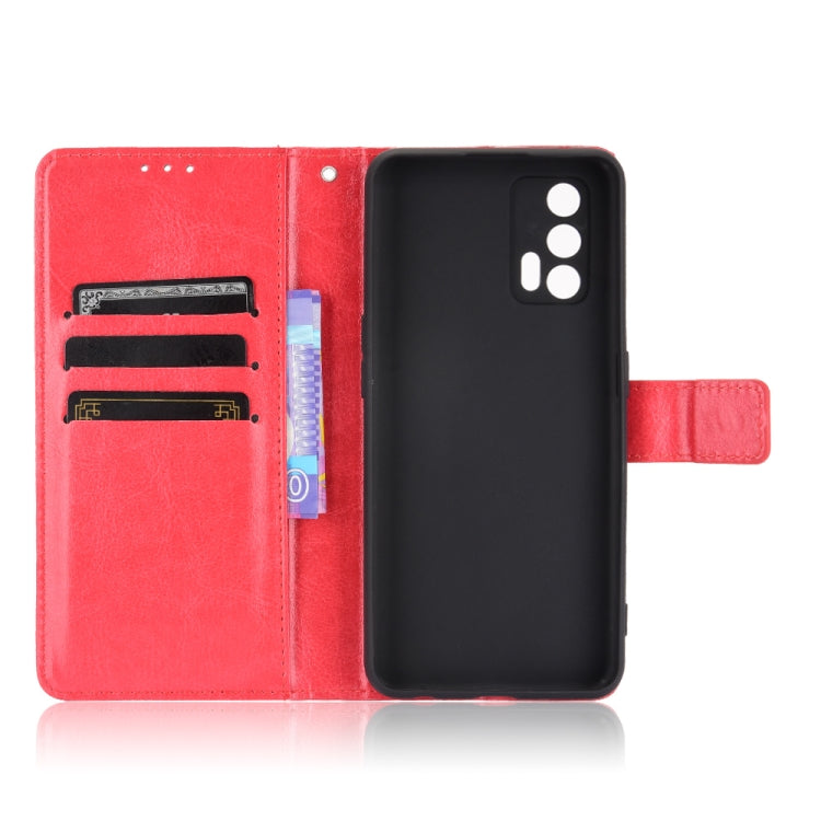 For OPPO Realme GT 5G Retro Crazy Horse Texture Horizontal Flip Leather Case with Holder & Card Slots & Lanyard