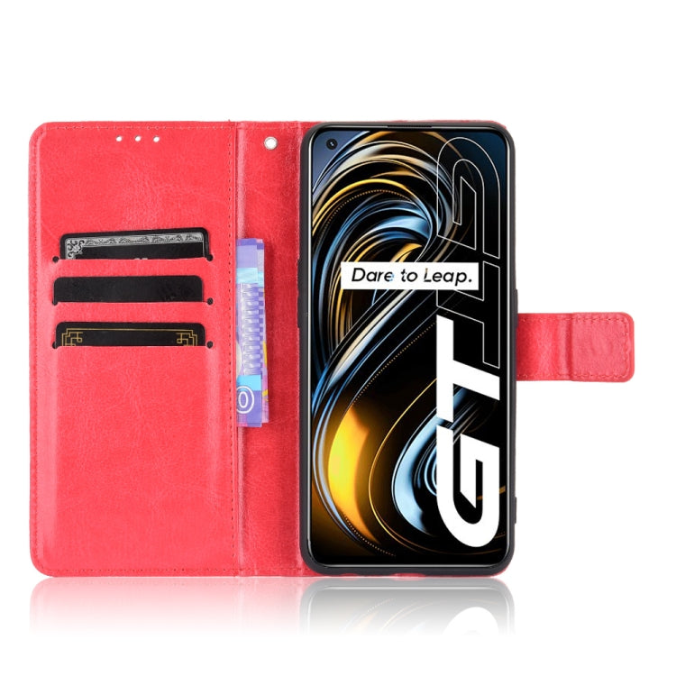For OPPO Realme GT 5G Retro Crazy Horse Texture Horizontal Flip Leather Case with Holder & Card Slots & Lanyard