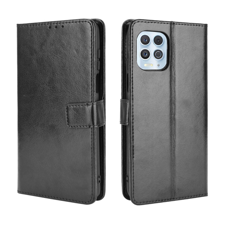 For Motorola Edge S / Moto G100 Retro Crazy Horse Texture Horizontal Flip Leather Case with Holder & Card Slots & Lanyard