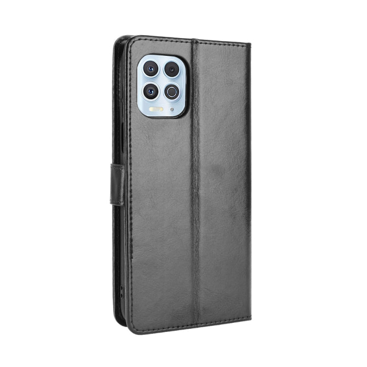 For Motorola Edge S / Moto G100 Retro Crazy Horse Texture Horizontal Flip Leather Case with Holder & Card Slots & Lanyard