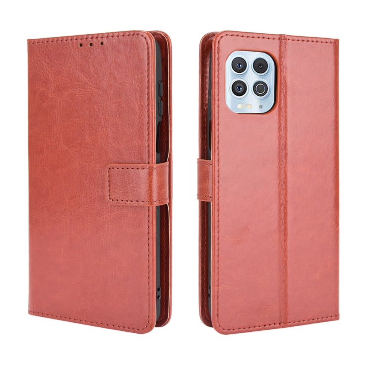 For Motorola Edge S / Moto G100 Retro Crazy Horse Texture Horizontal Flip Leather Case with Holder & Card Slots & Lanyard
