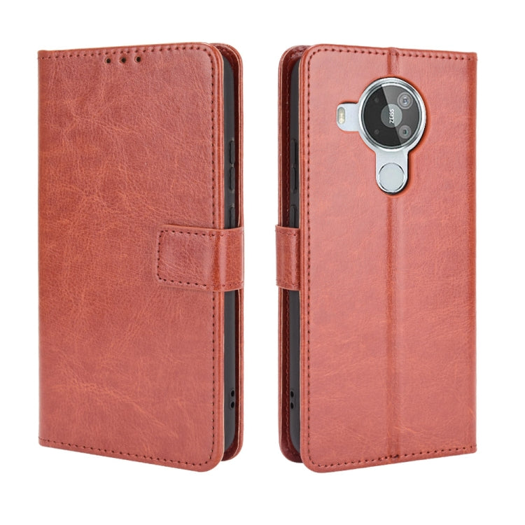 For Nokia 7.3 Retro Crazy Horse Texture Horizontal Flip Leather Case with Holder & Card Slots & Lanyard