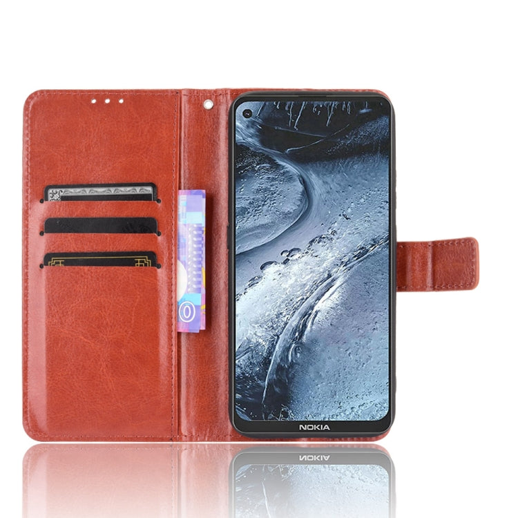 For Nokia 7.3 Retro Crazy Horse Texture Horizontal Flip Leather Case with Holder & Card Slots & Lanyard