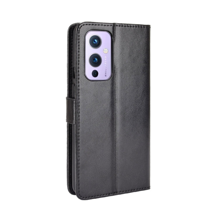 For OnePlus 9 (EU/US Version) Retro Crazy Horse Texture Horizontal Flip Leather Case with Holder & Card Slots & Lanyard