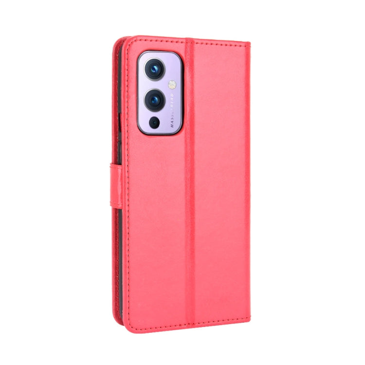 For OnePlus 9 (EU/US Version) Retro Crazy Horse Texture Horizontal Flip Leather Case with Holder & Card Slots & Lanyard