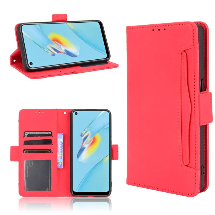 For OPPO A54 Skin Feel Calf Pattern Horizontal Flip Leather Case with Holder & Card Slots & Photo Frame