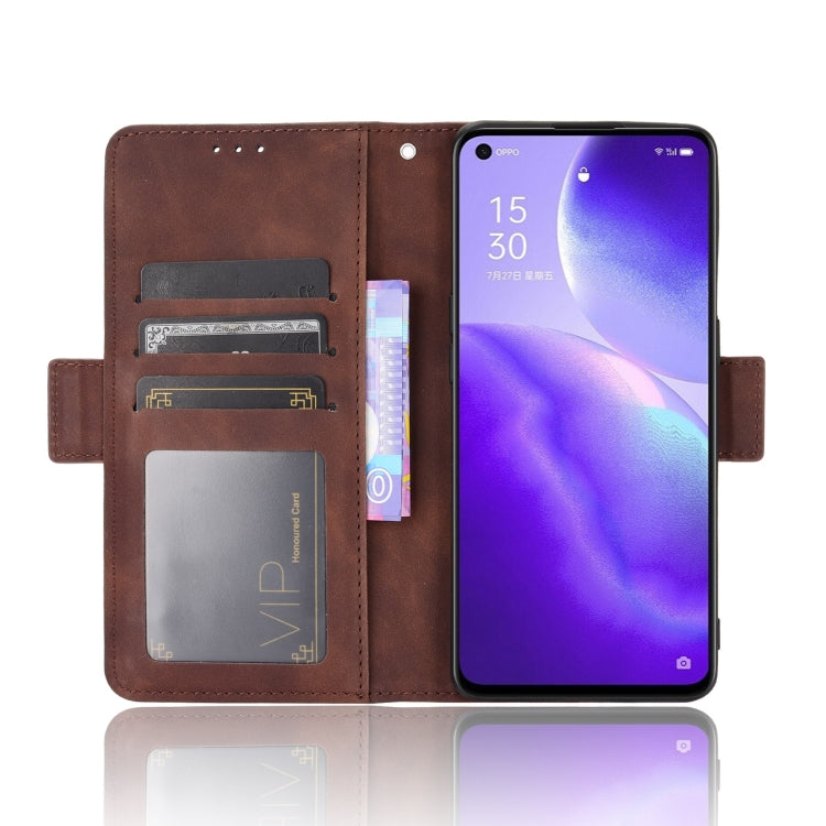 For OPPO Find X3 Lite / Reno5 5G Skin Feel Calf Pattern Horizontal Flip Leather Case with Holder & Card Slots & Photo Frame