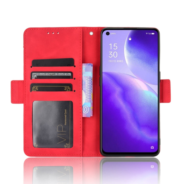 For OPPO Find X3 Lite / Reno5 5G Skin Feel Calf Pattern Horizontal Flip Leather Case with Holder & Card Slots & Photo Frame