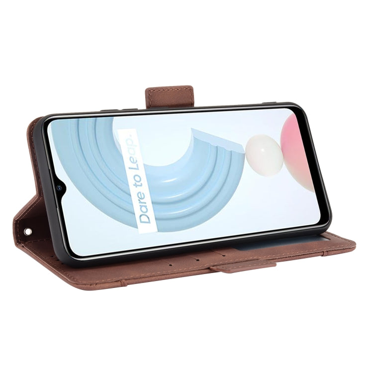 For OPPO Realme C21 Skin Feel Calf Pattern Horizontal Flip Leather Case with Holder & Card Slots & Photo Frame