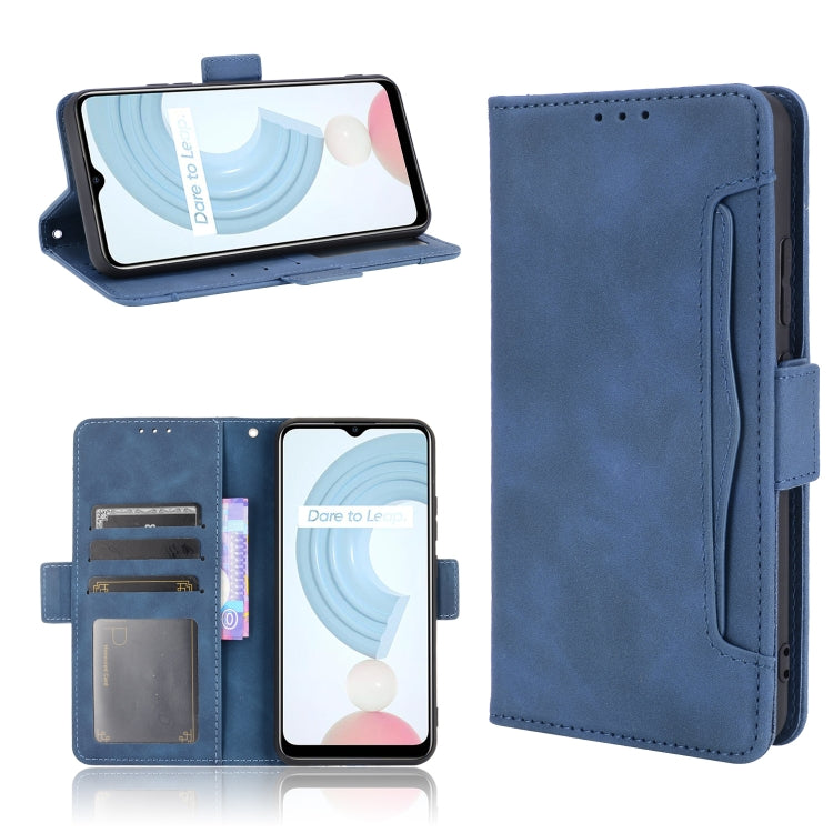 For OPPO Realme C21 Skin Feel Calf Pattern Horizontal Flip Leather Case with Holder & Card Slots & Photo Frame