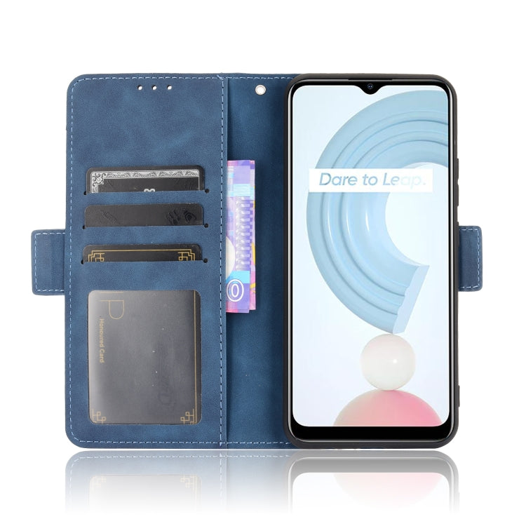 For OPPO Realme C21 Skin Feel Calf Pattern Horizontal Flip Leather Case with Holder & Card Slots & Photo Frame