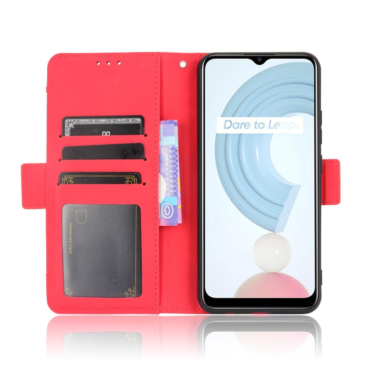 For OPPO Realme C21 Skin Feel Calf Pattern Horizontal Flip Leather Case with Holder & Card Slots & Photo Frame