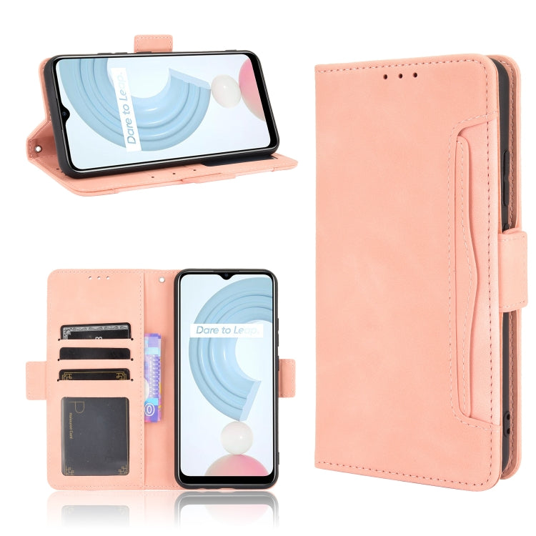 For OPPO Realme C21 Skin Feel Calf Pattern Horizontal Flip Leather Case with Holder & Card Slots & Photo Frame
