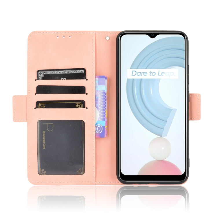 For OPPO Realme C21 Skin Feel Calf Pattern Horizontal Flip Leather Case with Holder & Card Slots & Photo Frame