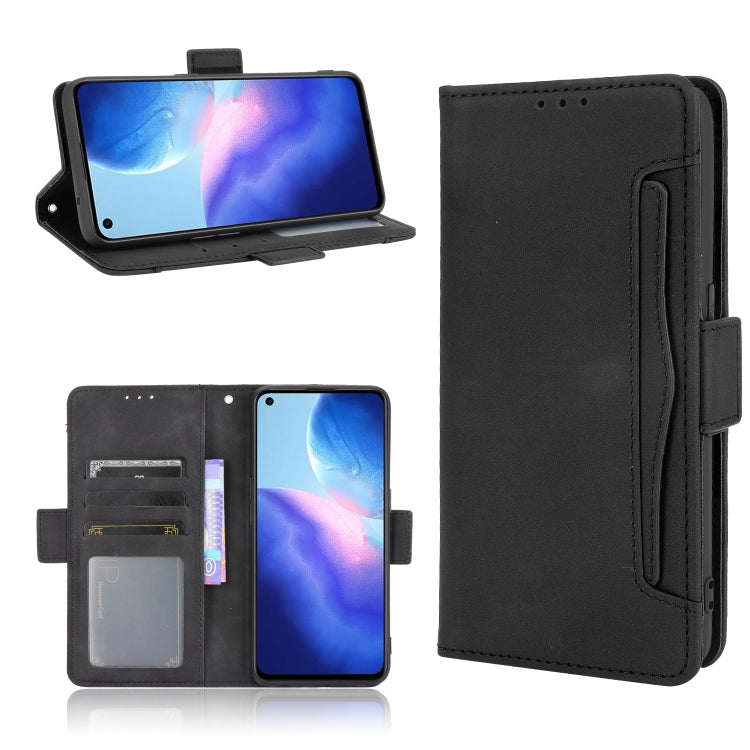 For OPPO Reno5 4G Skin Feel Calf Pattern Horizontal Flip Leather Case with Holder & Card Slots & Photo Frame