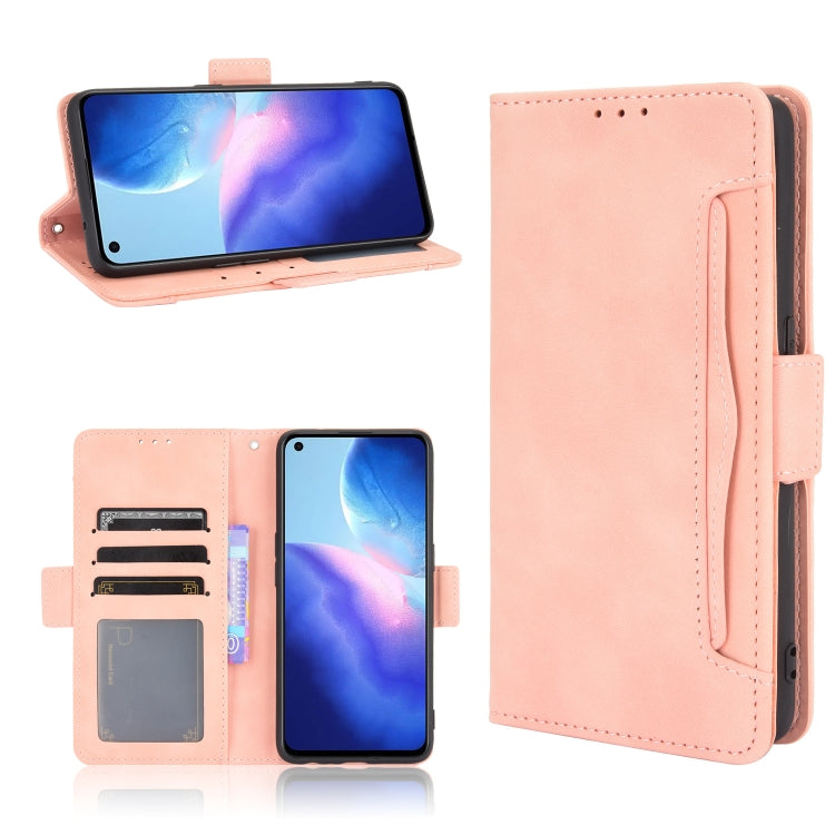 For OPPO Reno5 4G Skin Feel Calf Pattern Horizontal Flip Leather Case with Holder & Card Slots & Photo Frame