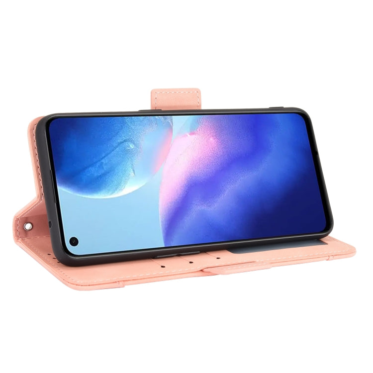 For OPPO Reno5 4G Skin Feel Calf Pattern Horizontal Flip Leather Case with Holder & Card Slots & Photo Frame