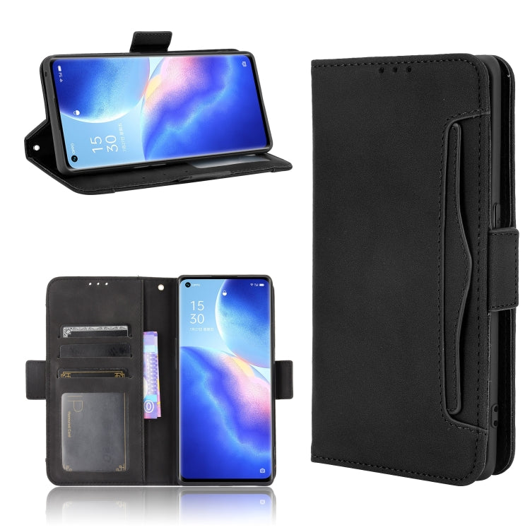For OPPO Reno5 Pro+ 5G / Find X3 Neo Skin Feel Calf Pattern Horizontal Flip Leather Case with Holder & Card Slots & Photo Frame