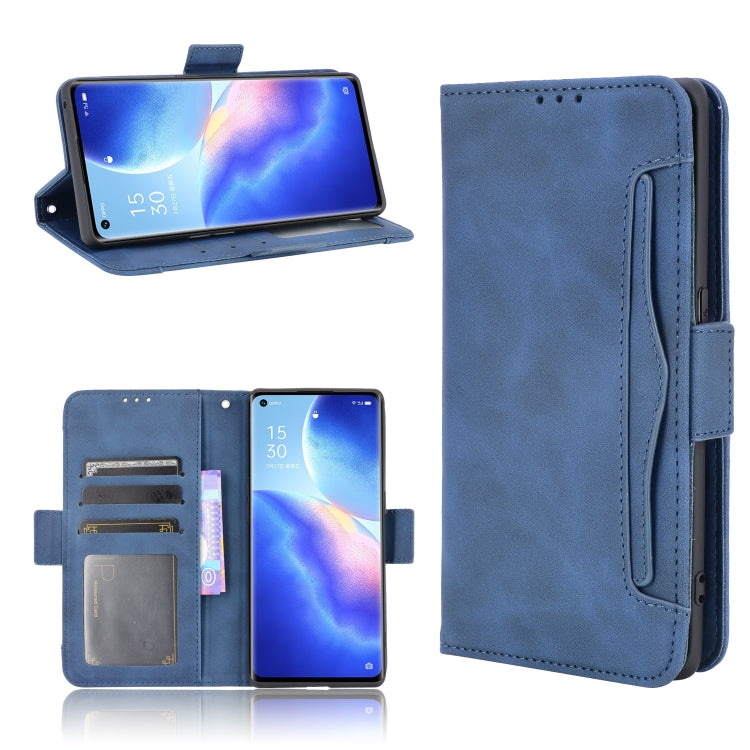 For OPPO Reno5 Pro+ 5G / Find X3 Neo Skin Feel Calf Pattern Horizontal Flip Leather Case with Holder & Card Slots & Photo Frame