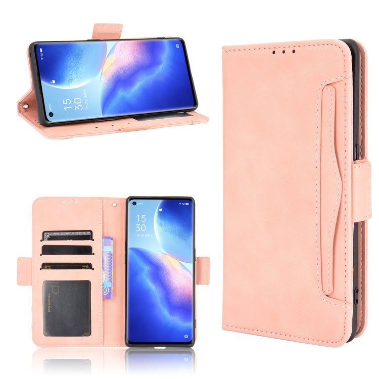 For OPPO Reno5 Pro+ 5G / Find X3 Neo Skin Feel Calf Pattern Horizontal Flip Leather Case with Holder & Card Slots & Photo Frame
