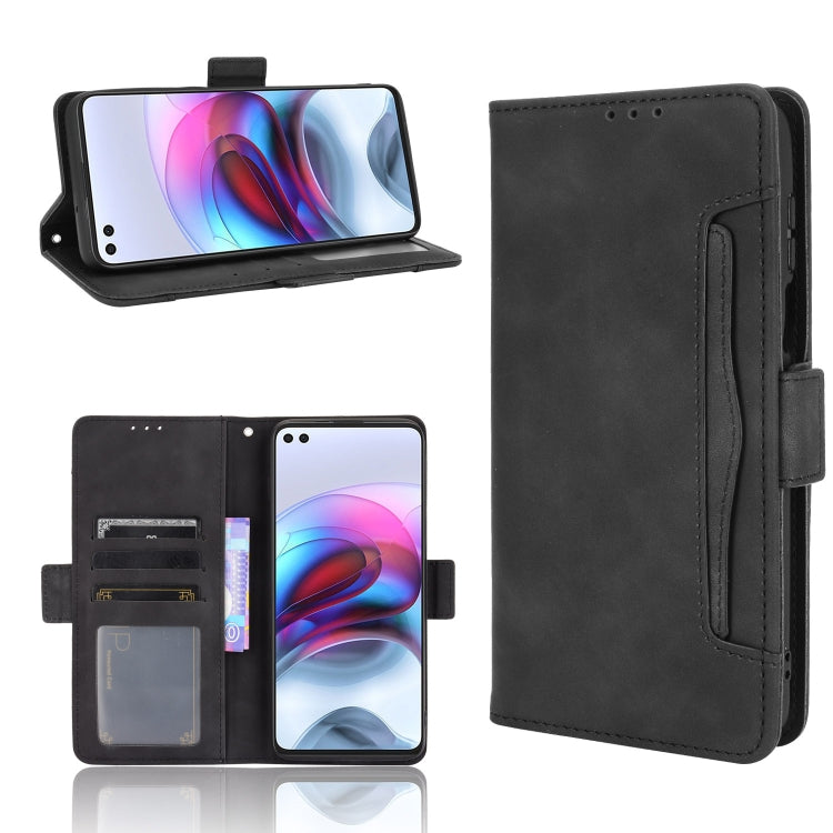 For Motorola Edge S / Moto G100 Skin Feel Calf Pattern Horizontal Flip Leather Case with Holder & Card Slots & Photo Frame