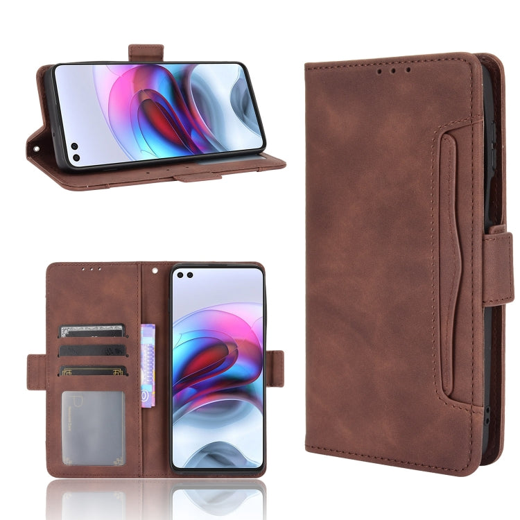 For Motorola Edge S / Moto G100 Skin Feel Calf Pattern Horizontal Flip Leather Case with Holder & Card Slots & Photo Frame