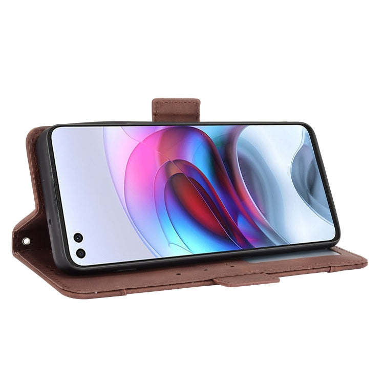 For Motorola Edge S / Moto G100 Skin Feel Calf Pattern Horizontal Flip Leather Case with Holder & Card Slots & Photo Frame
