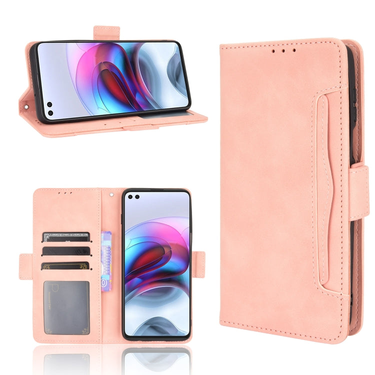 For Motorola Edge S / Moto G100 Skin Feel Calf Pattern Horizontal Flip Leather Case with Holder & Card Slots & Photo Frame