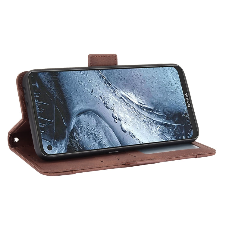 For Nokia 7.3 Skin Feel Calf Pattern Horizontal Flip Leather Case with Holder & Card Slots & Photo Frame