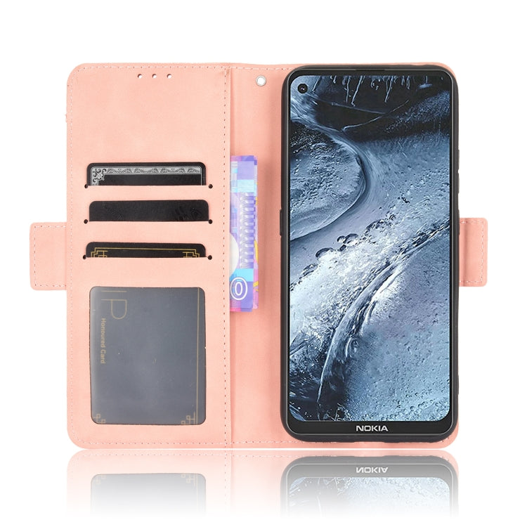 For Nokia 7.3 Skin Feel Calf Pattern Horizontal Flip Leather Case with Holder & Card Slots & Photo Frame