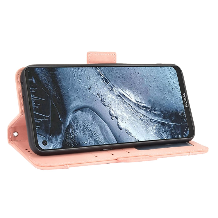 For Nokia 7.3 Skin Feel Calf Pattern Horizontal Flip Leather Case with Holder & Card Slots & Photo Frame