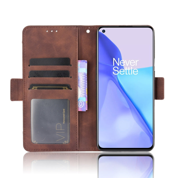 For Oneplus 9R (US Version) Skin Feel Calf Pattern Horizontal Flip Leather Case with Holder & Card Slots & Photo Frame
