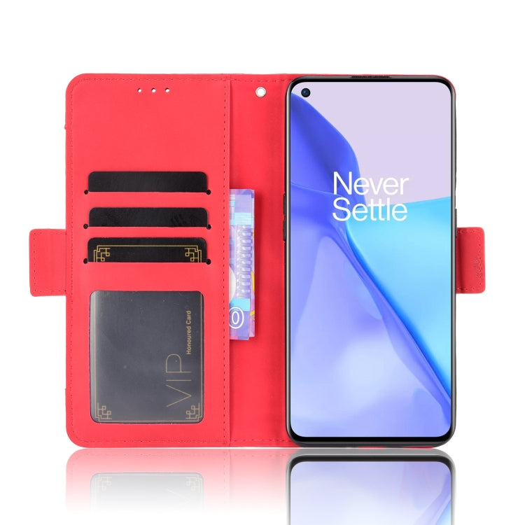 For Oneplus 9R (US Version) Skin Feel Calf Pattern Horizontal Flip Leather Case with Holder & Card Slots & Photo Frame