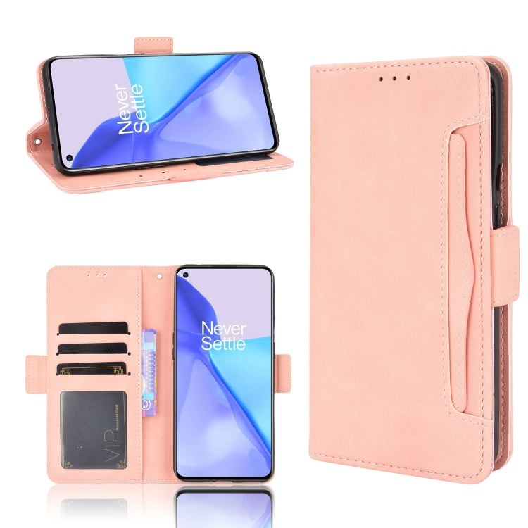 For Oneplus 9R (US Version) Skin Feel Calf Pattern Horizontal Flip Leather Case with Holder & Card Slots & Photo Frame