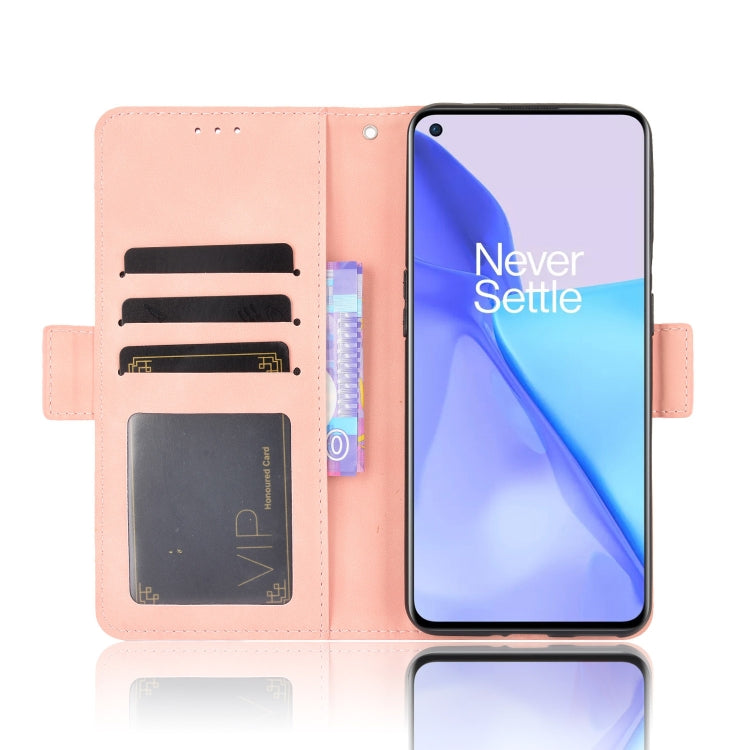 For Oneplus 9R (US Version) Skin Feel Calf Pattern Horizontal Flip Leather Case with Holder & Card Slots & Photo Frame