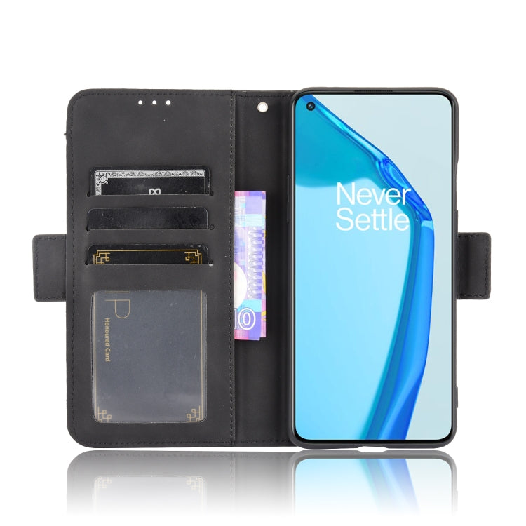 For Oneplus 9R Skin Feel Calf Pattern Horizontal Flip Leather Case with Holder & Card Slots & Photo Frame