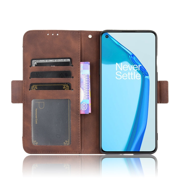 For Oneplus 9R Skin Feel Calf Pattern Horizontal Flip Leather Case with Holder & Card Slots & Photo Frame