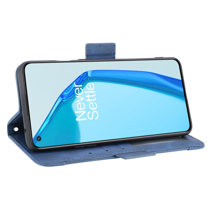 For Oneplus 9R Skin Feel Calf Pattern Horizontal Flip Leather Case with Holder & Card Slots & Photo Frame