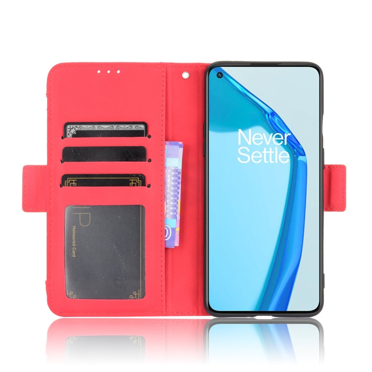 For Oneplus 9R Skin Feel Calf Pattern Horizontal Flip Leather Case with Holder & Card Slots & Photo Frame