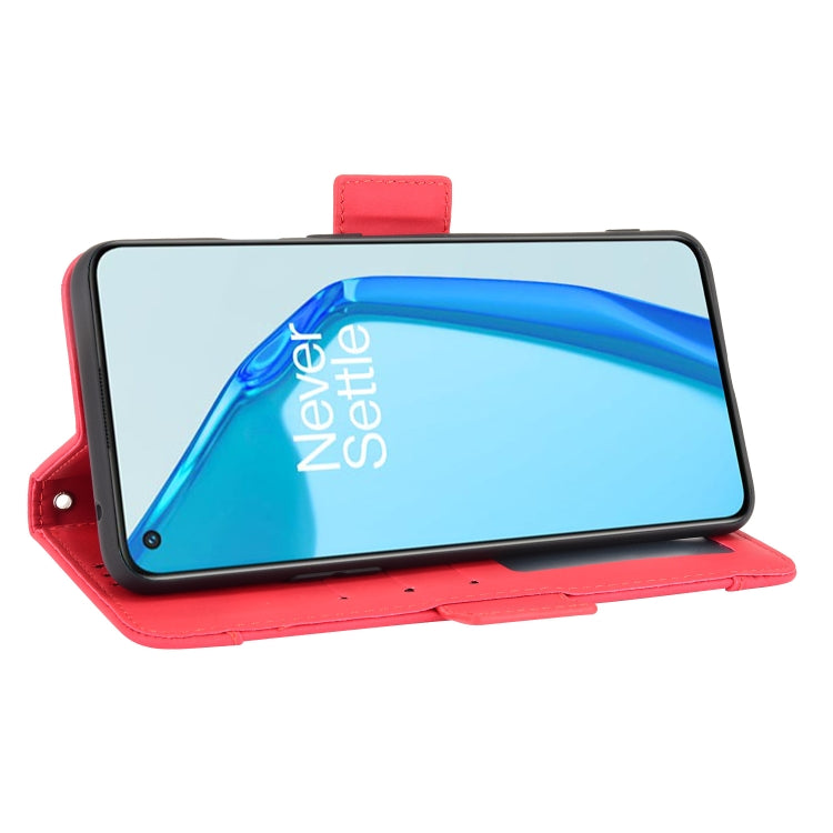 For Oneplus 9R Skin Feel Calf Pattern Horizontal Flip Leather Case with Holder & Card Slots & Photo Frame